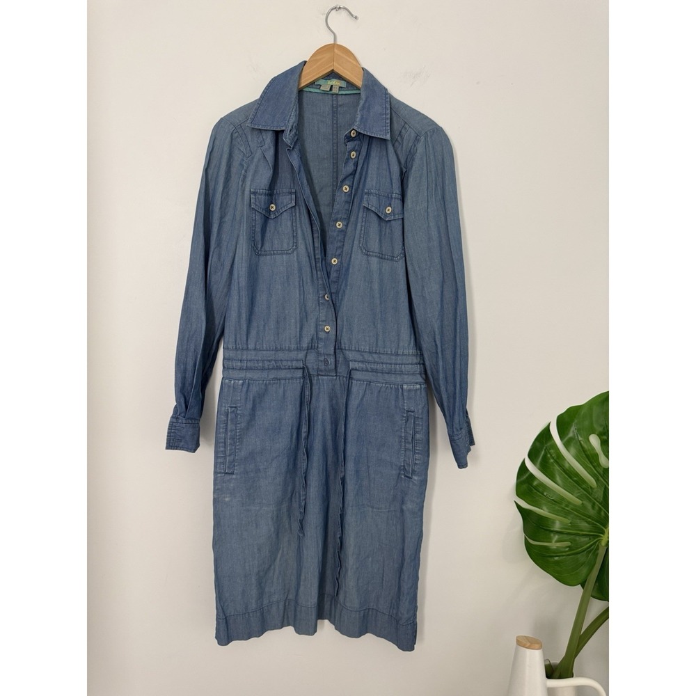 Boden Chambray Blue Dress US 4